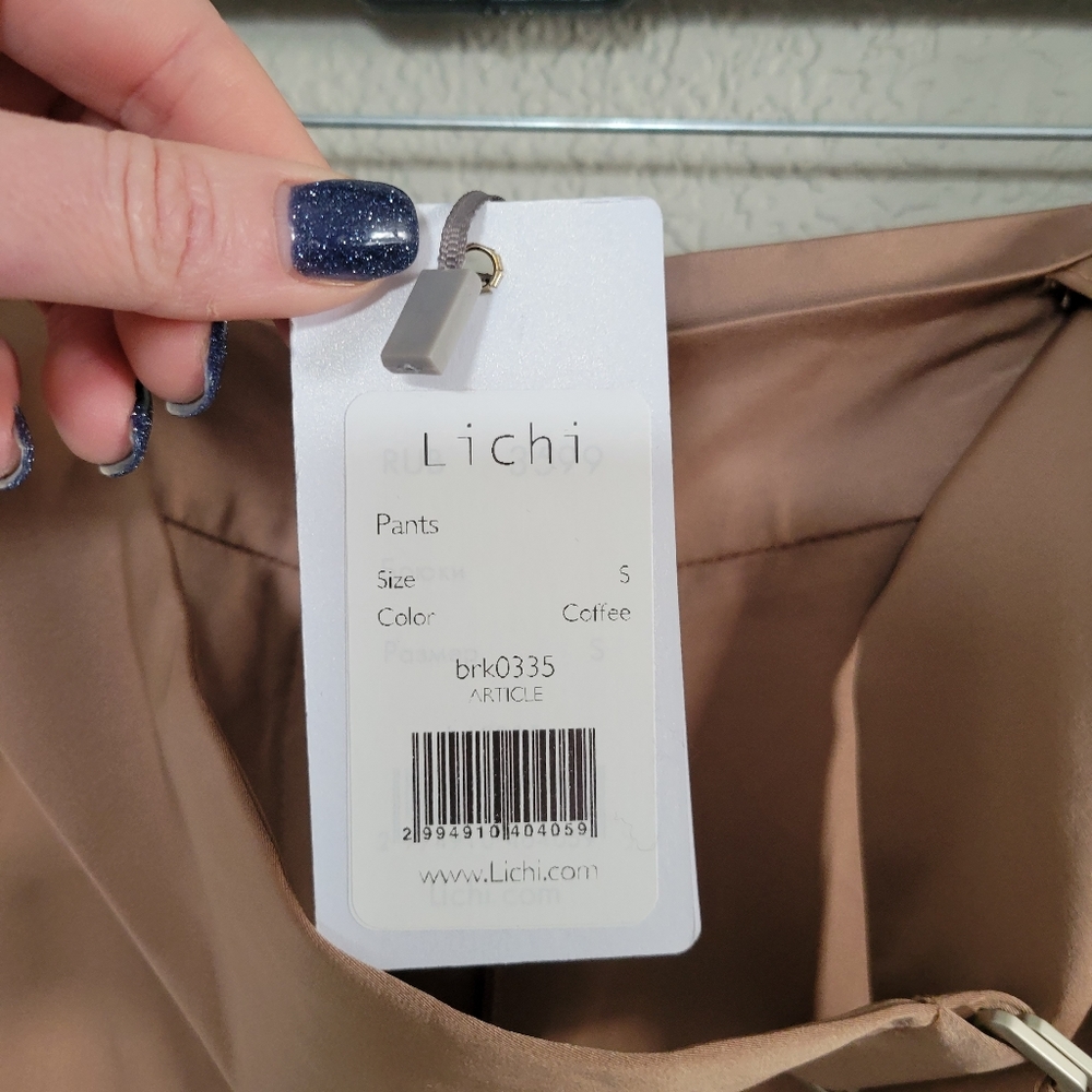 High-Waist Wide Leg Belted Pants - Brown - Picture 7 of 11